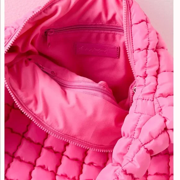 Free People Pink Bubblegum Quilted Carryall - Factory Sealed - NWT - Picture 15 of 17